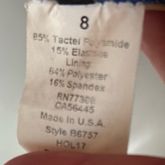 J Crew Blue Ruched One Piece, size 8 - Picture 10 of 11